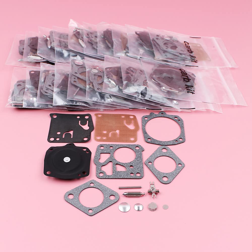 20 unids/Lote Kit de reconstrucción de reparación de carburador Apto for Tillotson Homelite X-12 Super XL Motosierra Repuesto RK-23HS RK23HS Бензопила