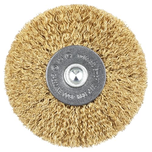 wolfcraft Holz-Struktur-Bürste I 2265000 I Zum Strukturieren von Holzflächen I Ø 80 x 35 mm Rundschaft 8 mm