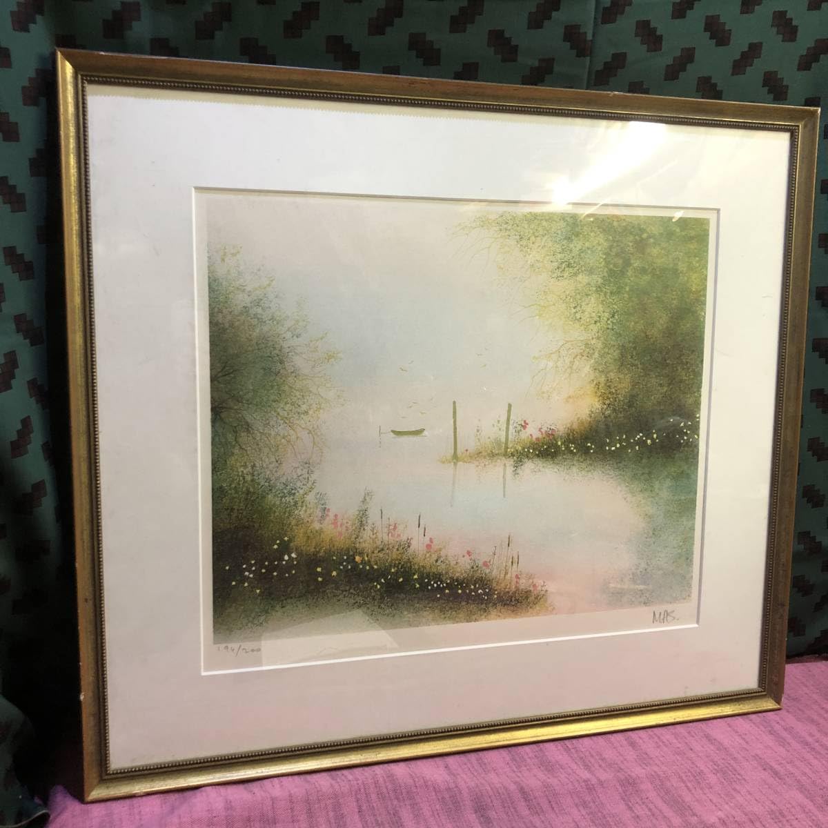 ❤️美品❤️リャド　絵画　静かなる水面　額付き ❤️美品❤️リャド 絵画 静かなる水面 額付き ❤️美品