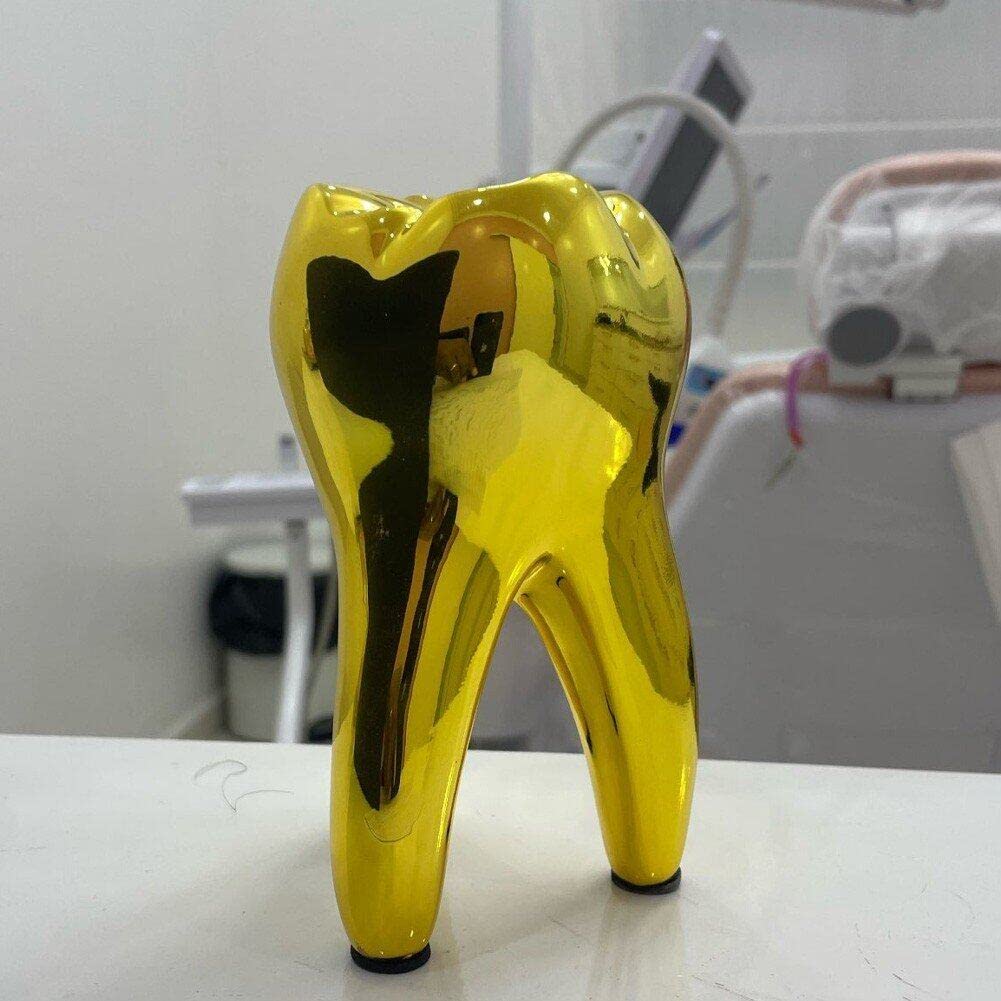 Zęby artystyczna rzeźba vintage motyw dentystyczny kształt zębów figurka zęby ornament model do dekoracji biurka biurowego