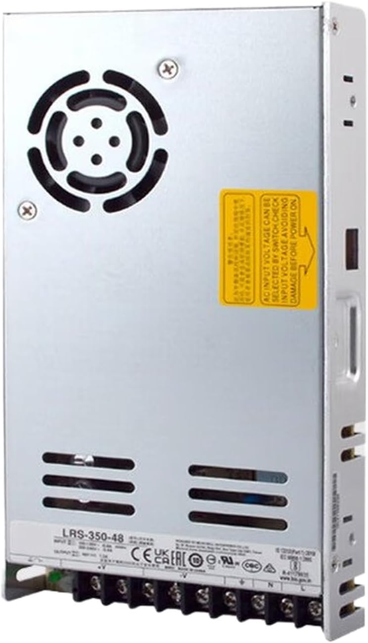 LRS-350-48 48V 7.3A 350W Industrial Switching Power Supply, 90-264VAC Input, 89% Efficiency, Short Circuit/Overload Protection