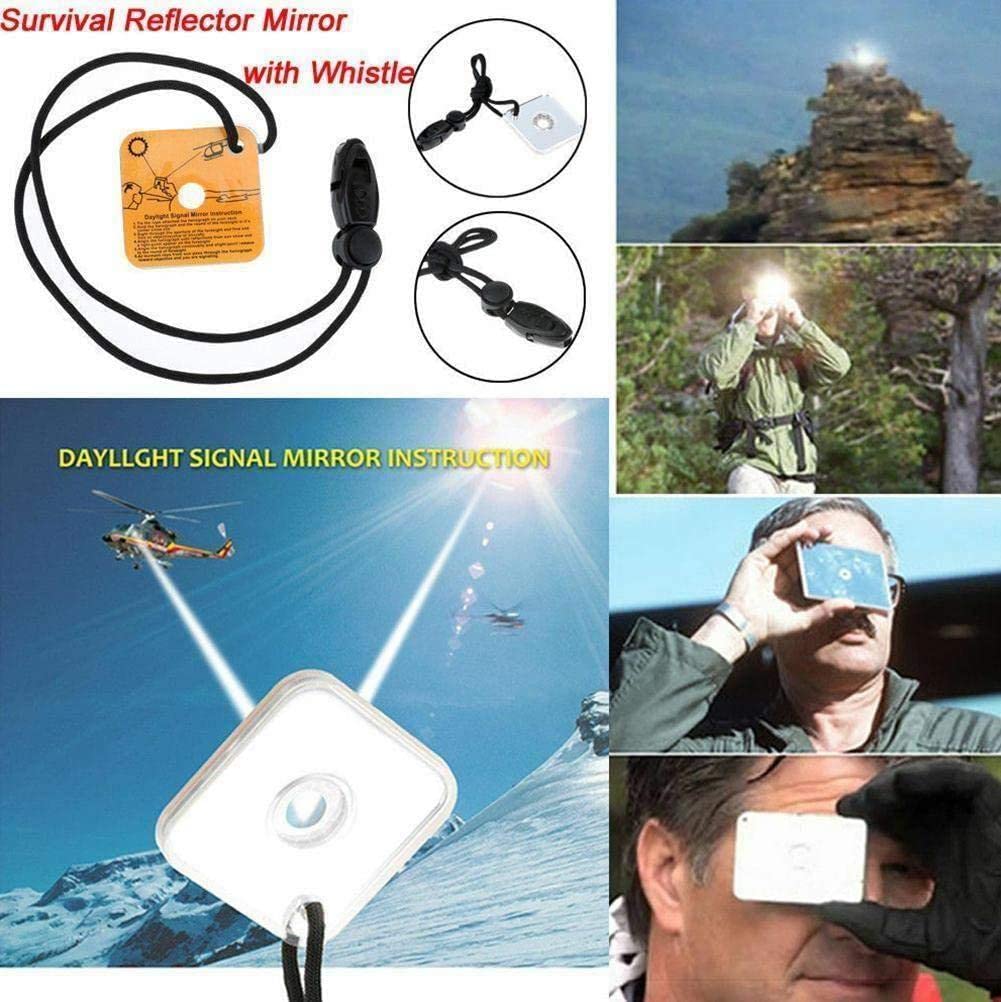 1 Stuk Outdoor Reflecterende Signaal Spiegel Draagbare Emergency Kit Camping Wandelen Lange Afstand Wandelen Communicatie