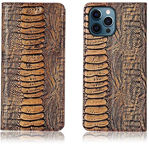 Funda con tapa para iPhone 12 Pro Max de textura avestruz elegante carcasa antigolpes con soporte
