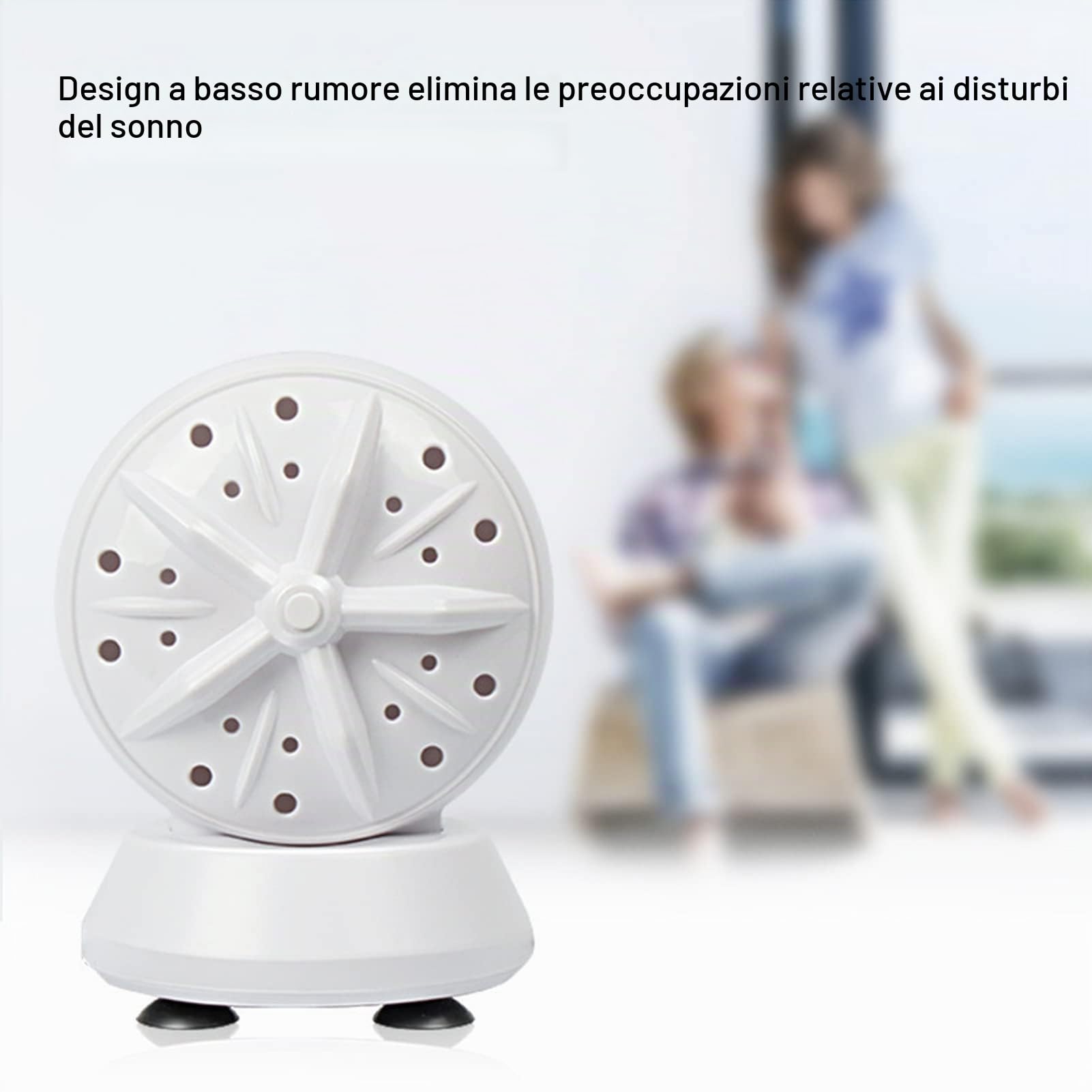 Lavatrice Ad Ultrasuoni, Lavatrice Portatile a Doppia Turbina USB, Lavatrice Domestica Efficiente per la Pulizia di Vestiti per Bambini, Biancheria Intima o Piccoli Oggetti