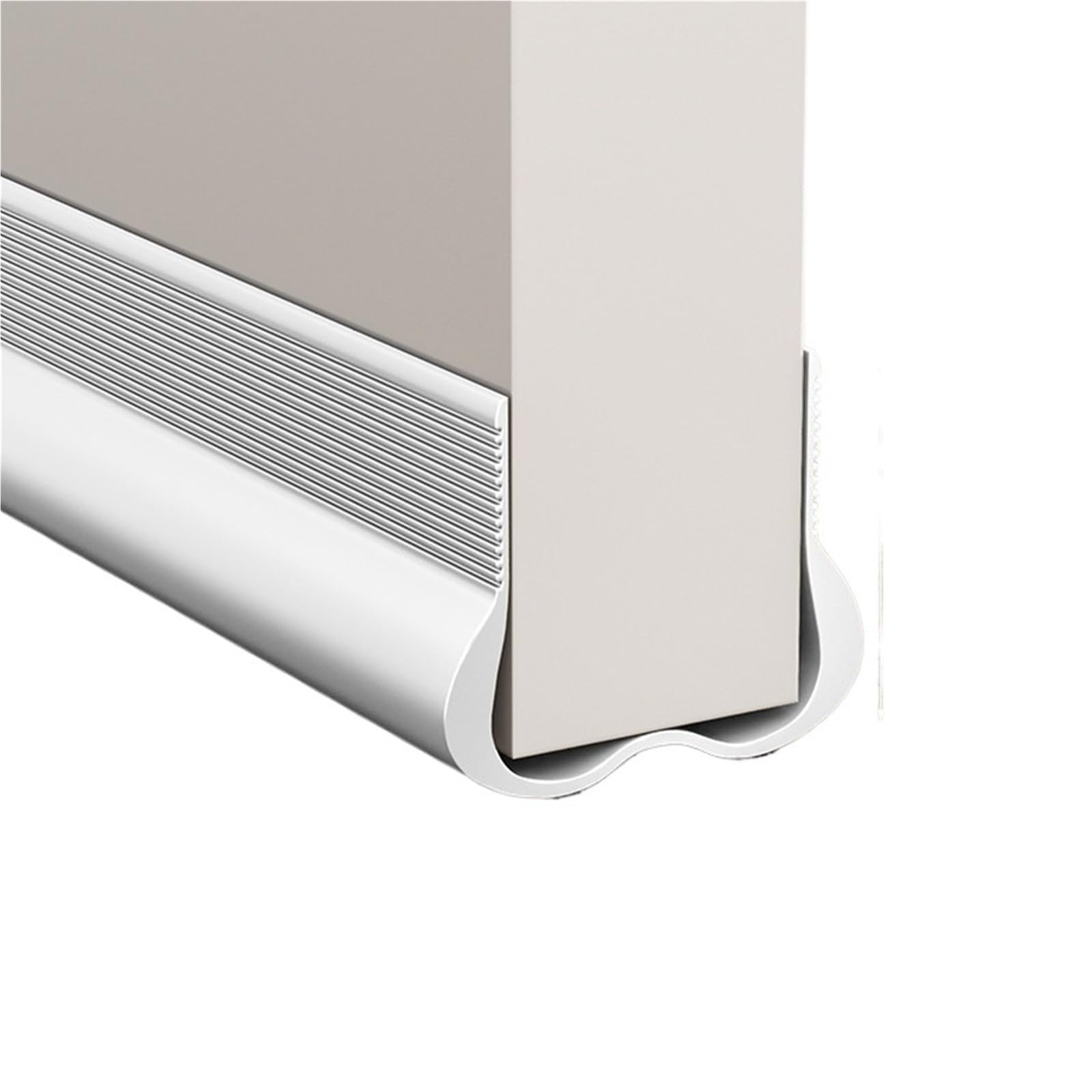 Draft Excluder For Doors PVC Flexible Door Bottom Seal Strip Weatherstrip Under Door Draft Stopper Sealing Strip OundProof Gasket Window Draft Guard(White 1pcs)