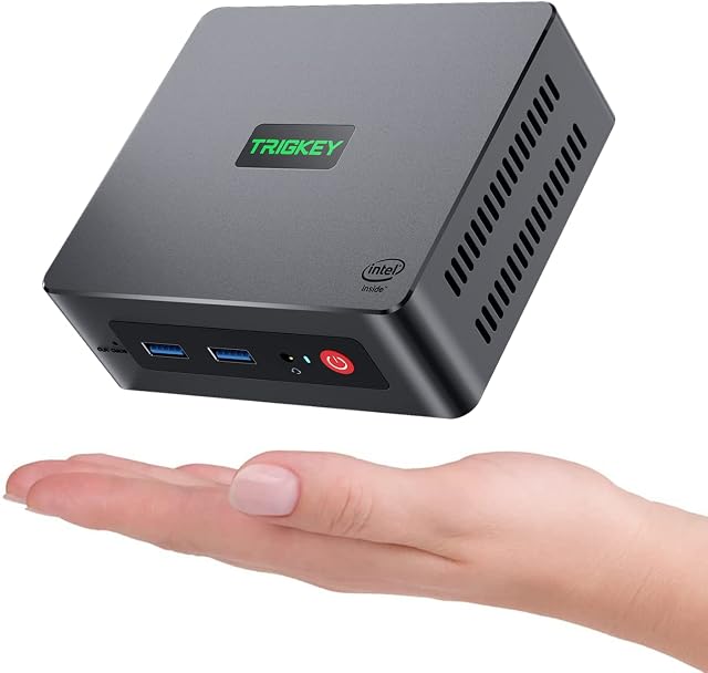 TRIGKEY Micro Computer Intel 11th Generation Processors N5100 Mini PC W11 Desktop PC,16G DDR4 500G M.2 SSD 2280 Green G3, Support Micro PC W10 Pro Dual 4K@60Hz HDMI/WiFi 5/BT/W11