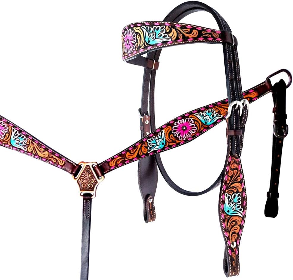 HILASON Western Horse Headstall Breast Collar Tack American