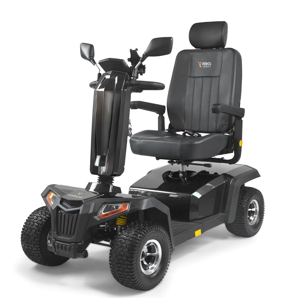 VELECO SHARPY PRO – Czterokołowy pojazd z mocnym silnikiem, wyposażony w duże opony (Czarny)