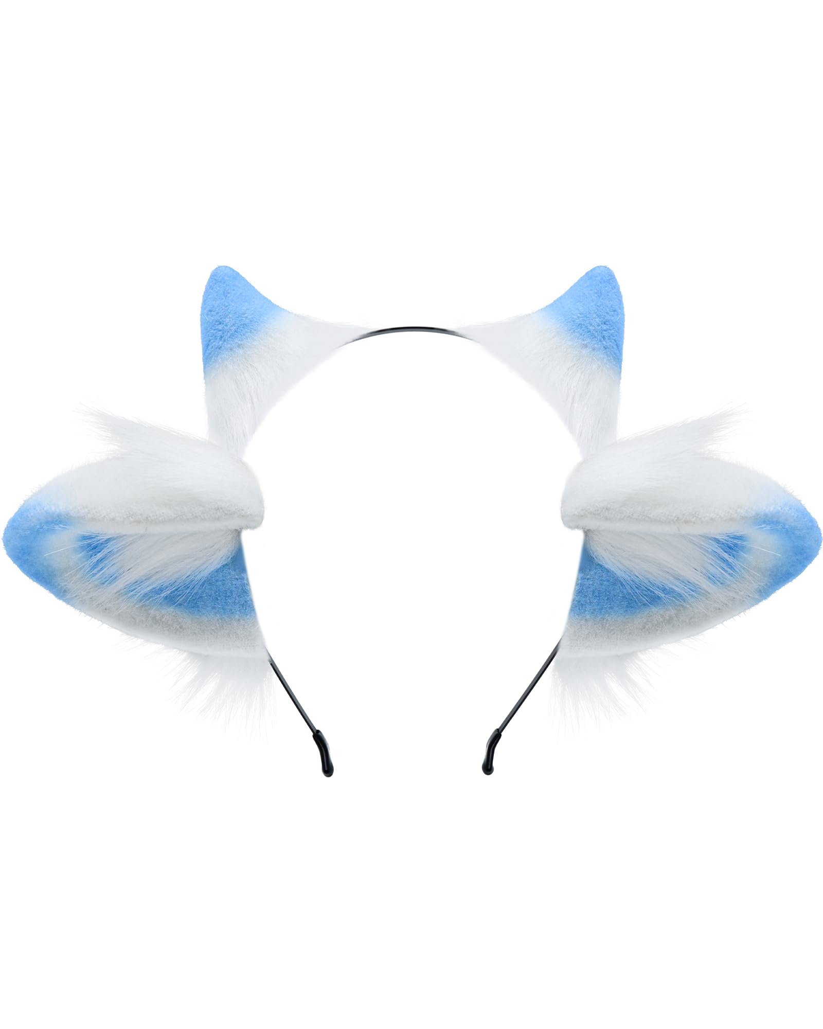 ZFKJERS Cosplay Furry Lamb Ears Headband Soft Animal Ear Hair Accessory for Halloween (Blue)