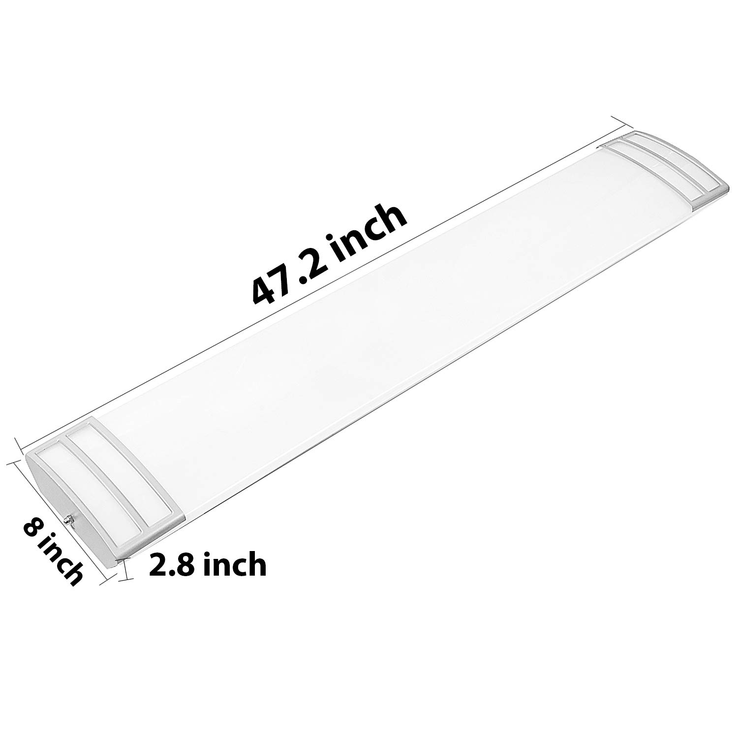 FaithSail 4FT LED Flush Mount Kitchen Light Fixtures 50W 5600lm, 110V