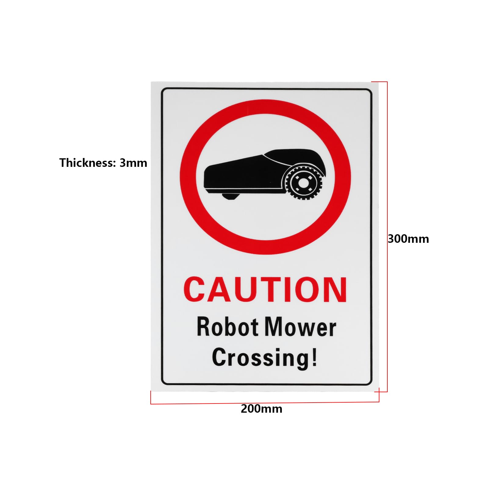 SG Store 2PCS Robot Lawnmower Warning Signs 300x200mm Aluminium Composite Weatherproof Digital Print Ideal for Outdoor Indoor Use(English) - Image 4