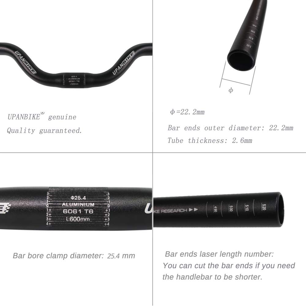 Guidon XLC HB-M04 Aluminium Noir, Diamètre 25,4 Mm, Rise 30mm, Pour VTT/VTT