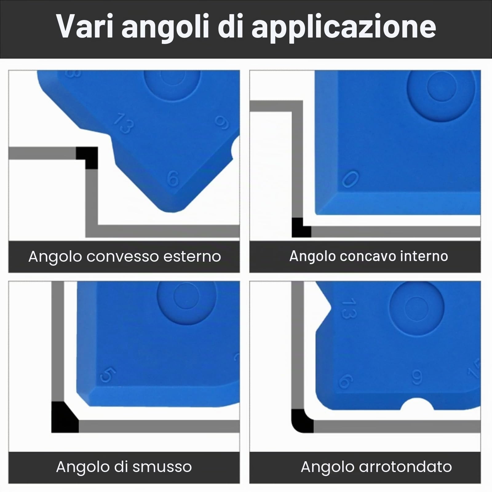 12 PZ Set di utensili per rimuovere il silicone, utensile per levigare le fughe in silicone e sigillatura in silicone, estrattore per fughe, estrattore per fughe, rimozione del silicone per cucina