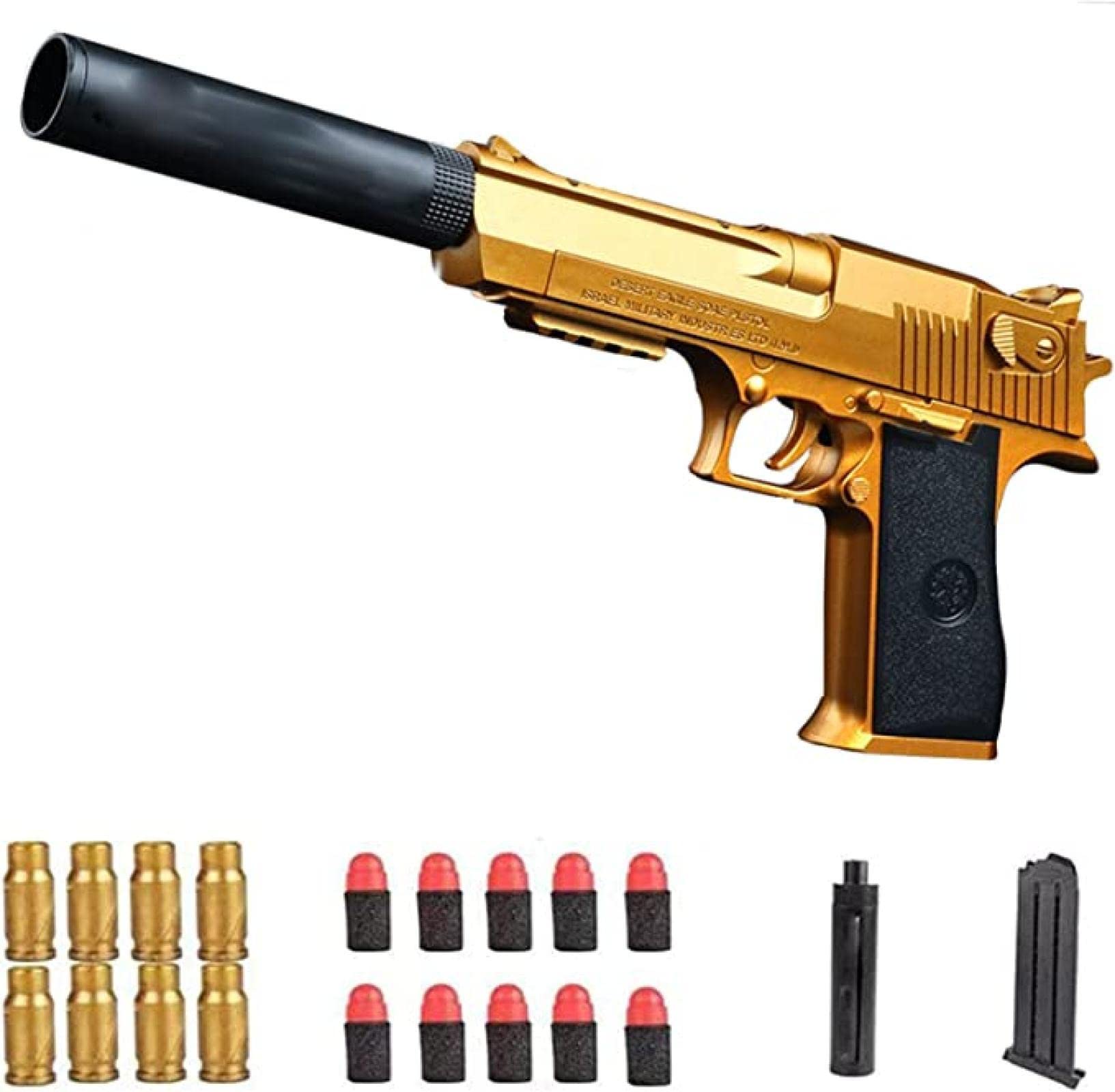 Buy NBHK toy , desert eagle, kids pistol with silencer, foam blaster, 1