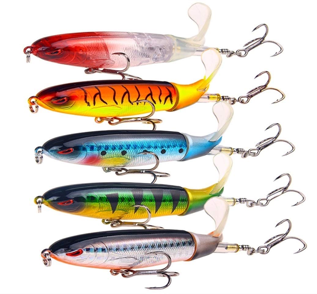 Vkinman Leurres De Pêche Avec Hameçon Triple Pour Doré Jaune, Brochet, Sébaste, Truite, Appât De Pêche Réaliste Avec Yeux De Pêche 3D (10