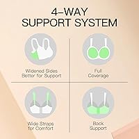 Vista 5 de Baetty Sujetadores minimizadores para mujer sin aros ligeramente acolchados cobertura completa 6170