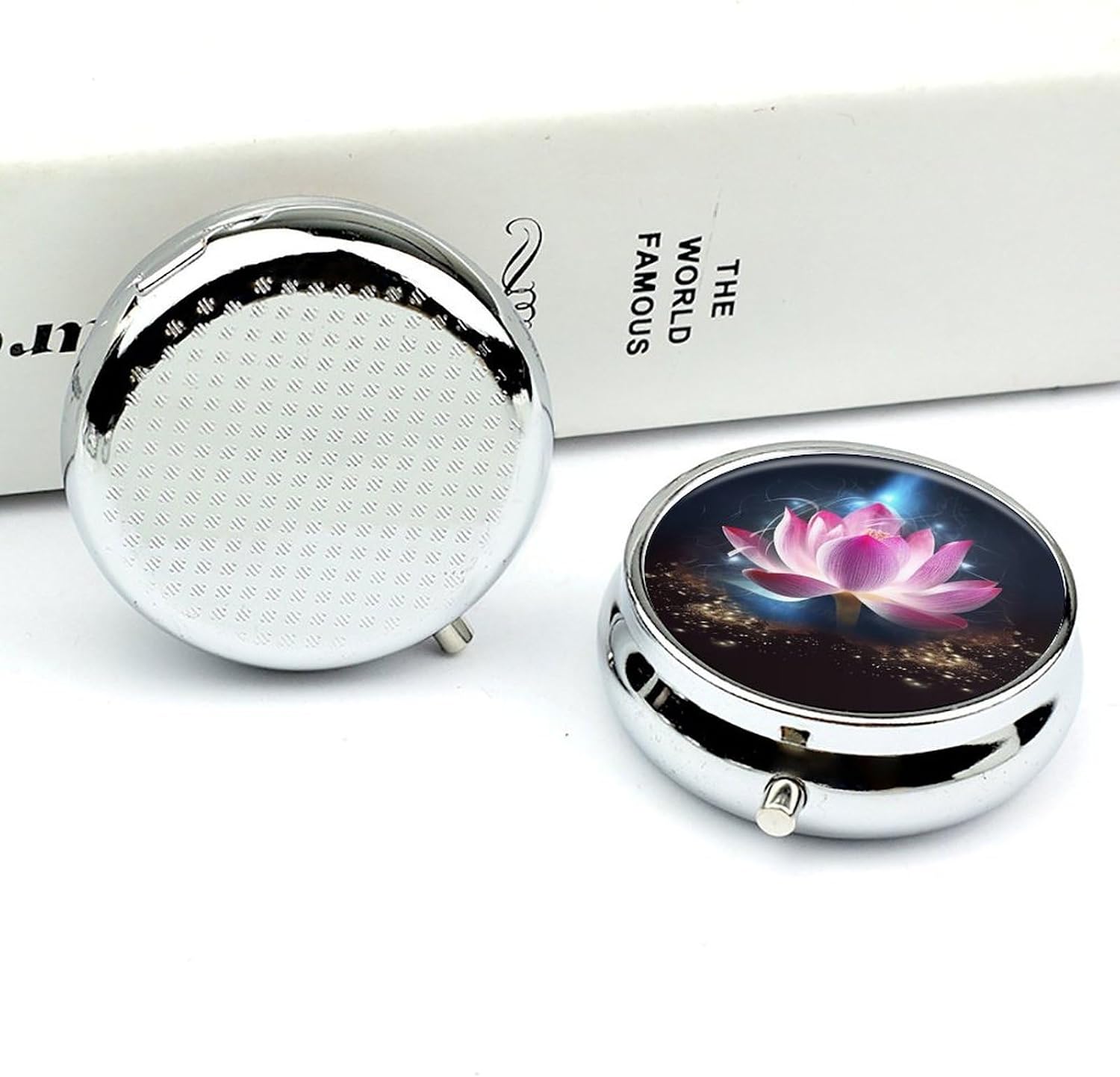 Beautiful Magic Flower Round Pill Box, Waterproof Medicine Organizer Box image 5