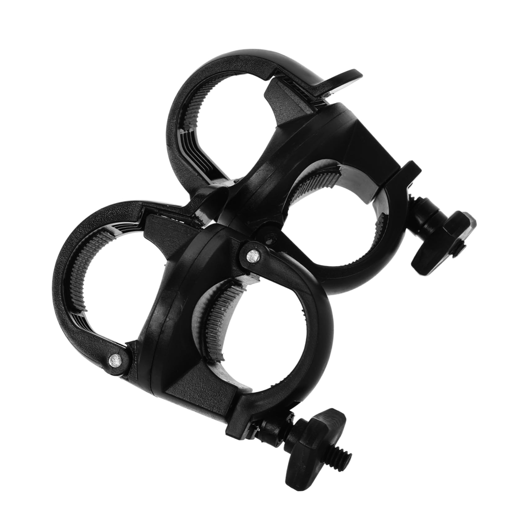 BESTonZON 2pcs Bicycle Flashlight Mounting Bracket Quick Release Handlebar Clamp Rotatable Adapter for Mountain Road Bikes Sturdy Light Holder for Night Riding Safety