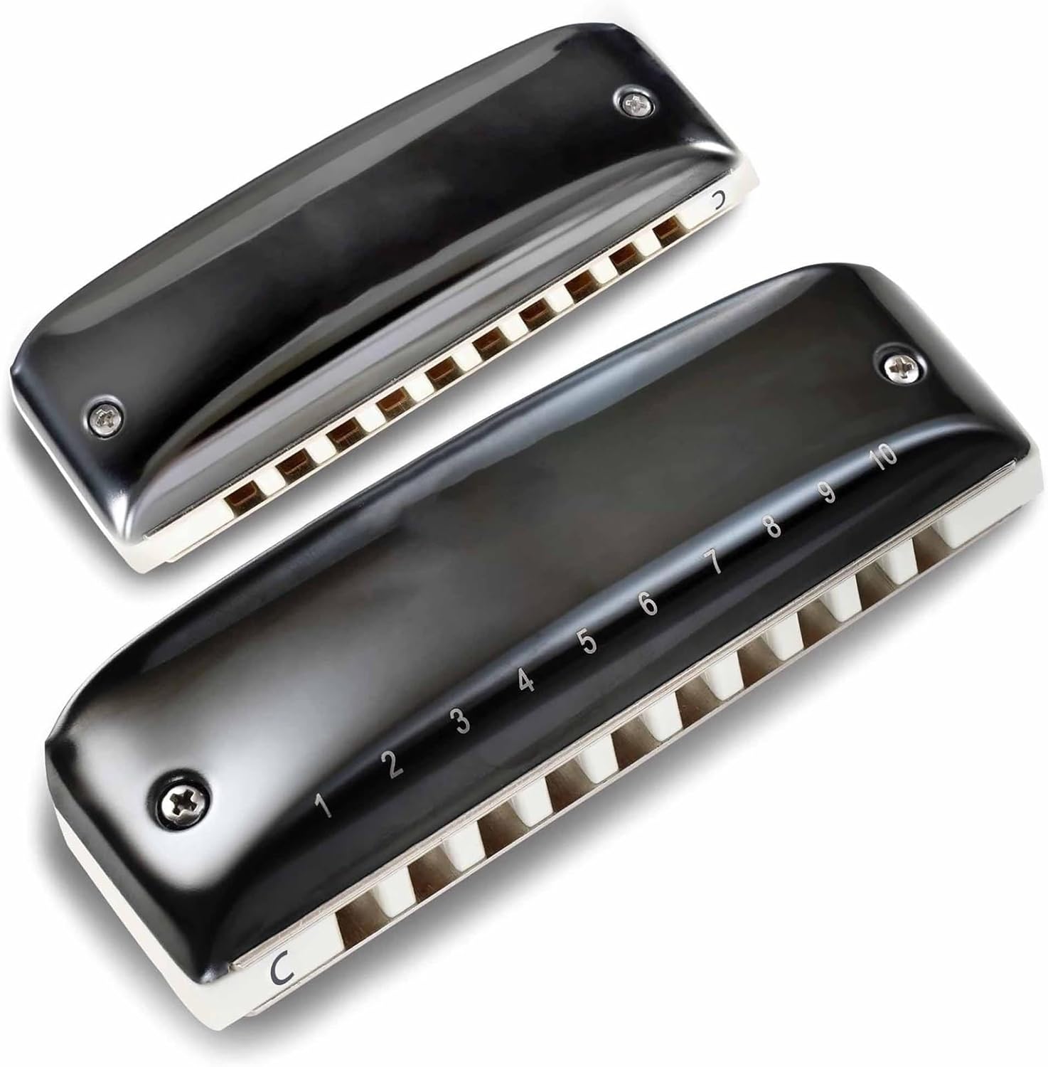 10穴ダイアトニックハーモニカ ブラックカバー(Paddy A)