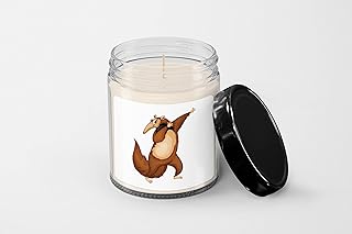 Mr. Anteater Candle – 9oz Hand Poured Vanilla-Scented Soy Wax Candle – Funny Animal Lover Gift – Cute Jar Candle Décor