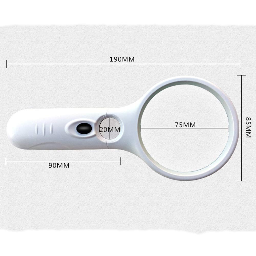Vetro con lampada 30 volte 100 mm riparazione lente d'ingrandimento portatile vecchia lettura nera Made in China