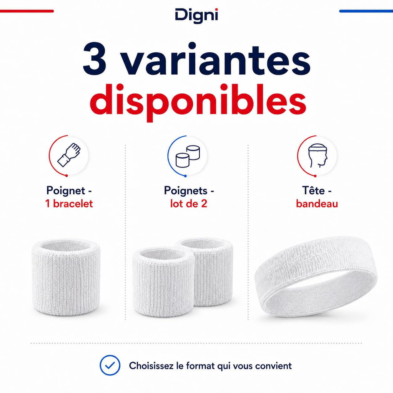 Set De 2 Bandeaux éponge Digni® Avec Drapeau Maroc – Super Absorbants, élastiques, Accessoire Mode Pour Le Sport