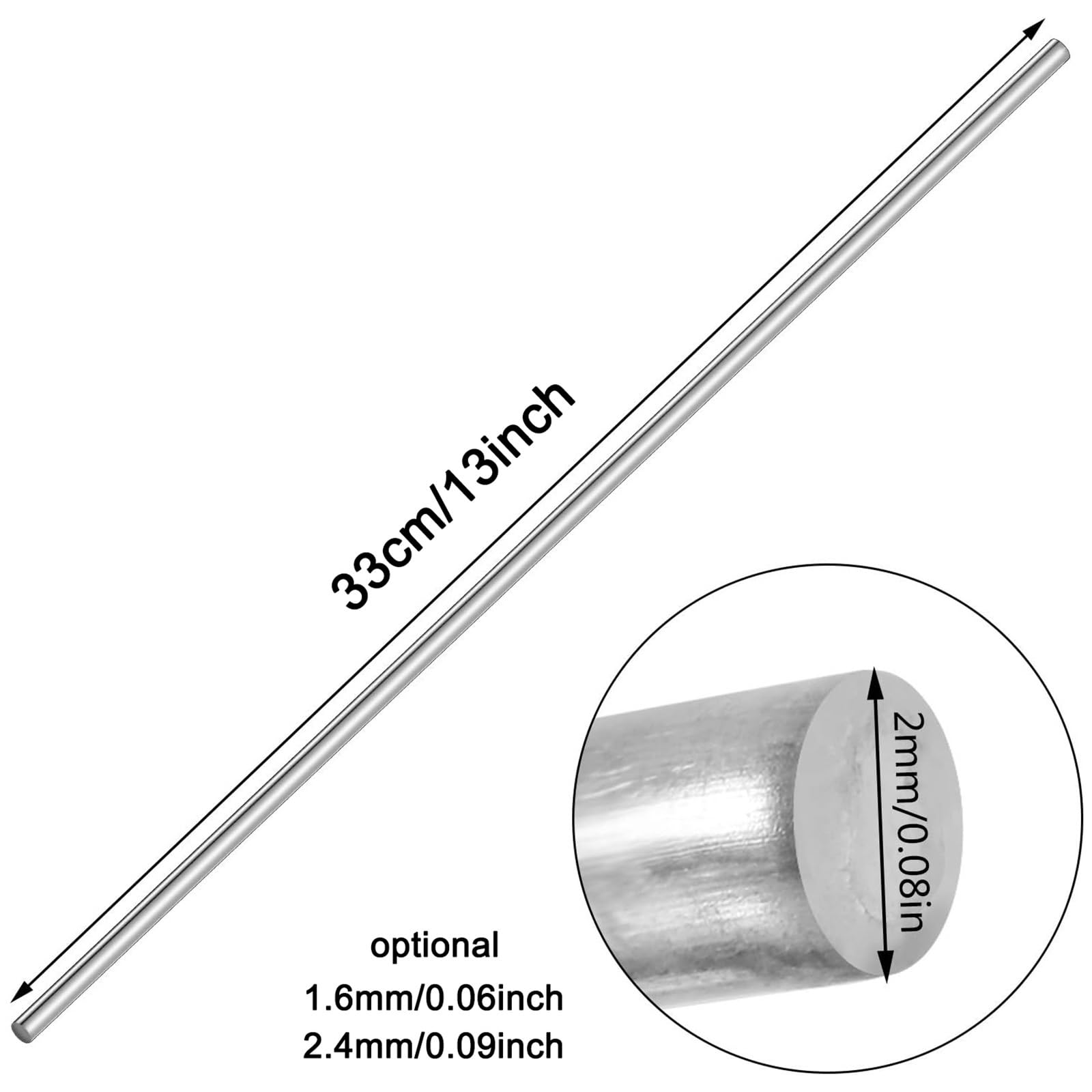 Aluminiowe pręty spawalnicze, 20 sztuk, 30 cm, miedziane, aluminiowe, uniwersalne, niskotemperaturowe, spawalnicze, wielofunkcyjne, miedziane, aluminiowe, naprawa Ro, 20 szt., 1,6 mm, 33 cm