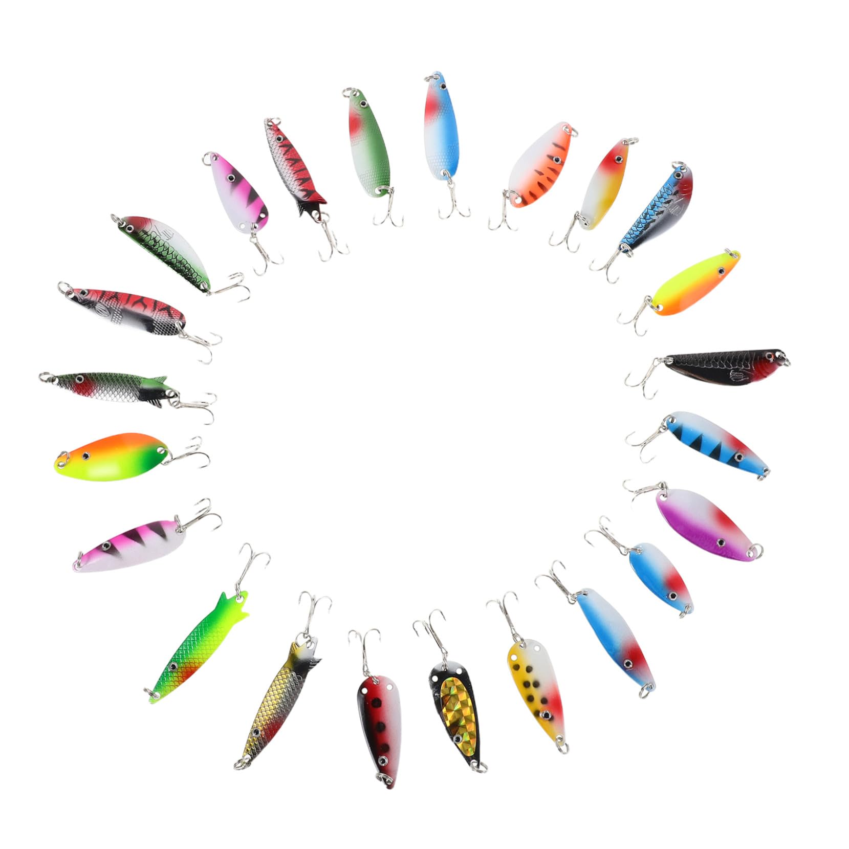 TOYANDONA Señuelo de Cuchara con Forma de Pez 30 Piezas de Hierro