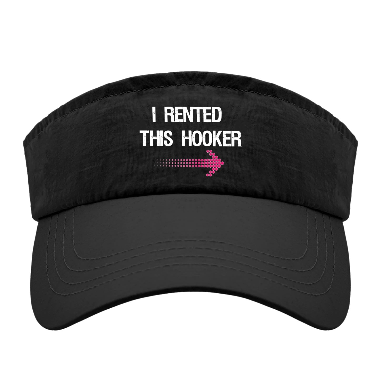 Generic I Rented This Hooker, Funny Adult Humor Saying Cap Sun Visor Hats for Teens Golf Caps Funny Visor, One Size-Medium