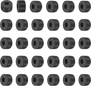 PATIKIL Multi Purpose Rubber Spacer, 30Pcs 6mm ID x 12mm OD x 7mm T Neoprene Round Anti-Vibration Isolation Pads Isolator Rubber Bushings Spacer Washer for HVAC Bolts Car Accessor…