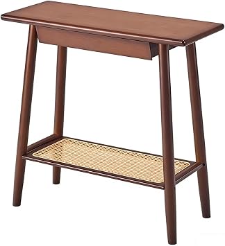 Console Table with Drawer, Narrow Table, Sofa 2-Tier Entryway Storage, for Hallway, Foyer, Living Room