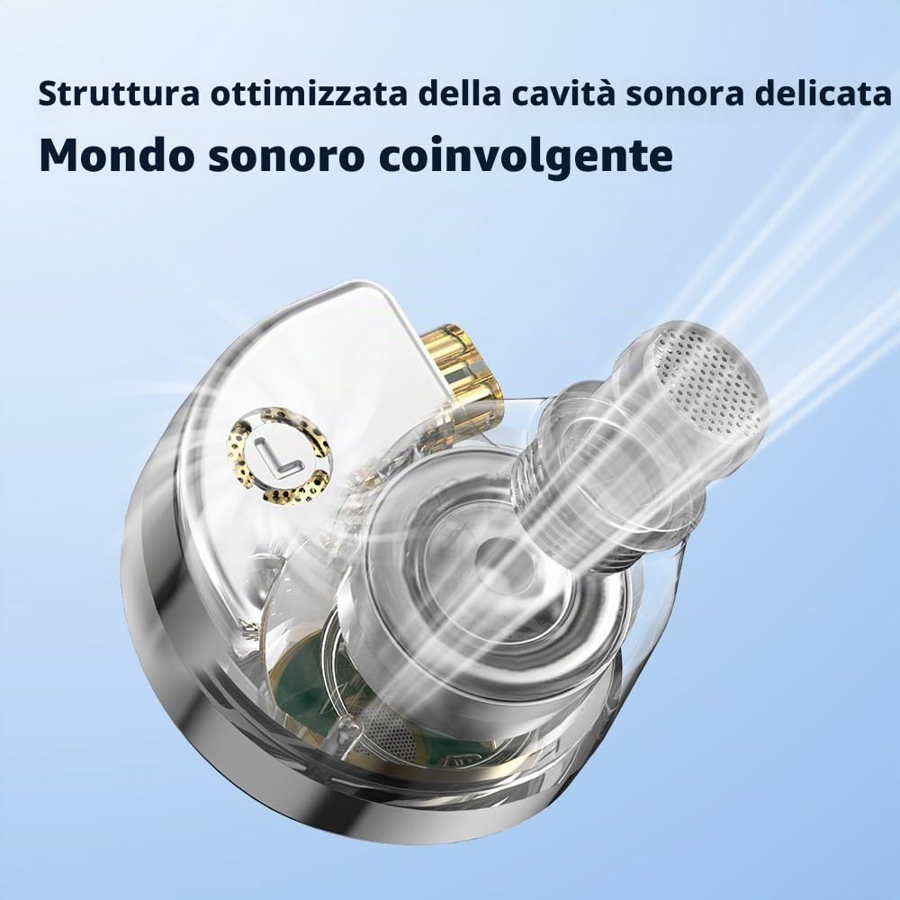 LEAUDIO TRN Conch Auricolari in-ear dinamici ad alte prestazioni (con microfono)