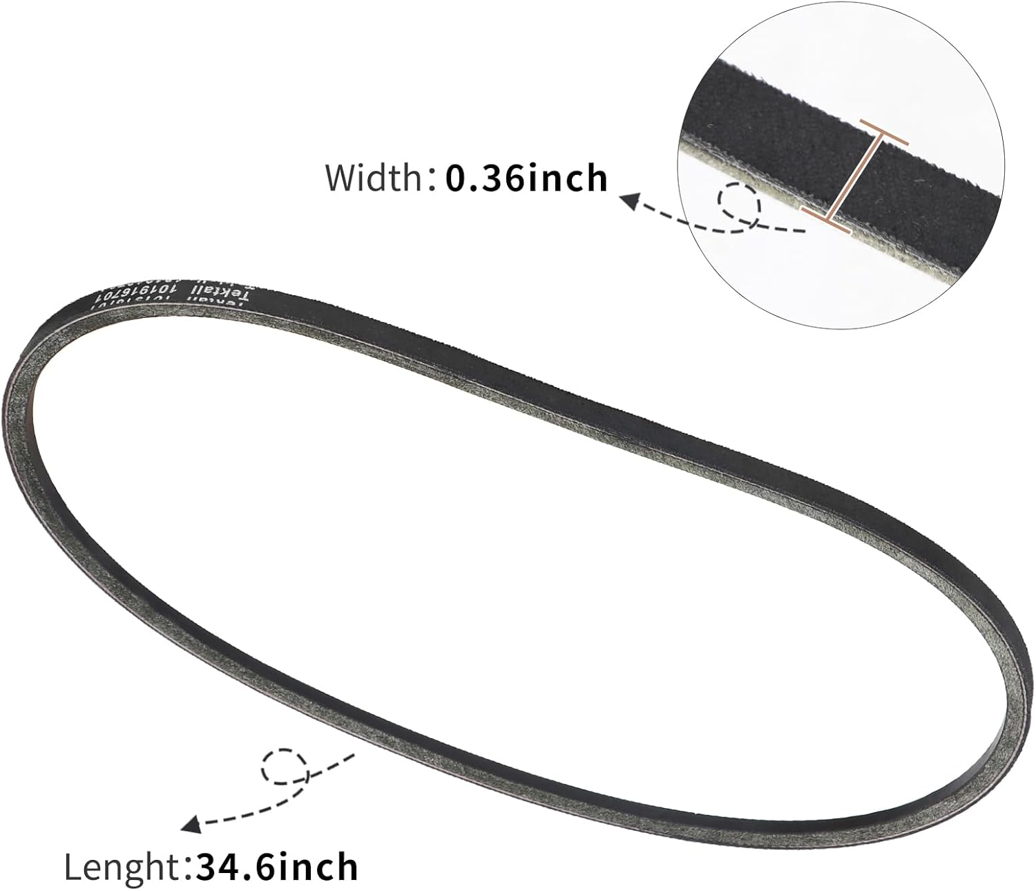 Golf Cart Clutch Drive Belt & Starter Generator Belt Replacement for Club Car DS 1997-up & Precedent 2004-up Gas Models, Set of 2, Replacement OEM# 101916701, 1016203