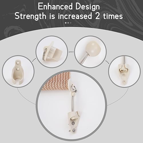 Miniatura 10 de Kit de bungee + tapa de extremo, accesorios de instalación de repuesto universales para parasol de interiorexterior y persianas enrollables (juego