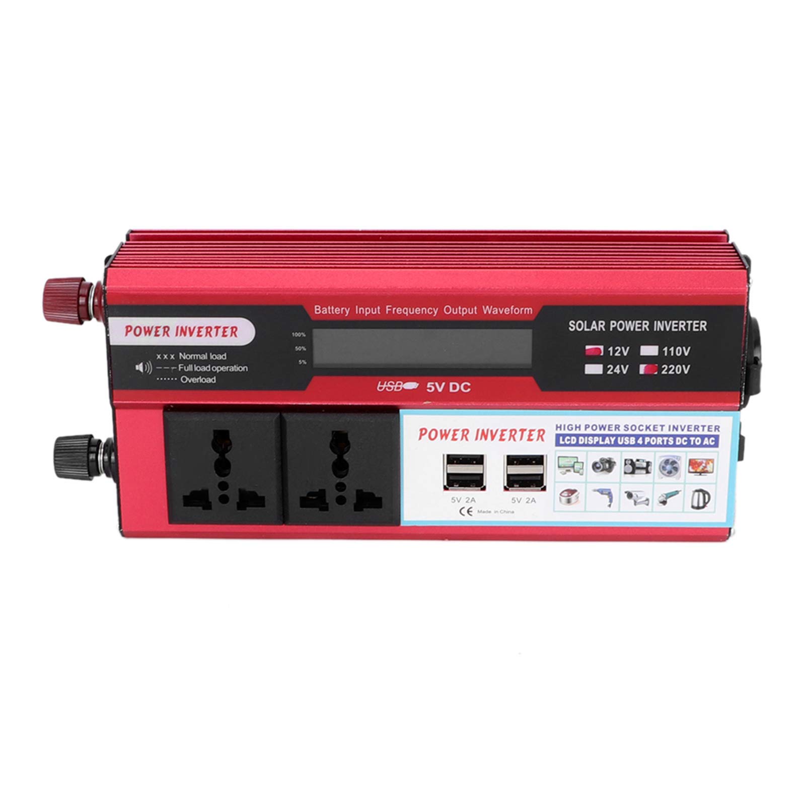 Convertitore di Energia Solare da 750 W Convertitore di Onde Portatile per Campeggio All'aperto in Lega di Alluminio