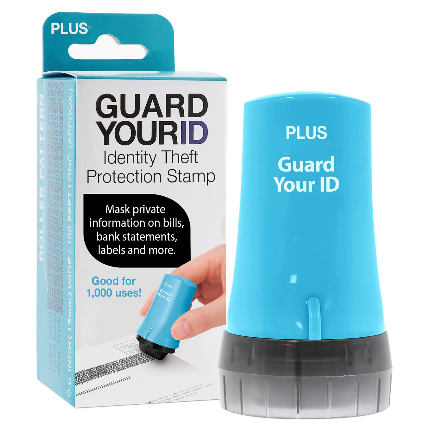 PLUS The Original Guard Your ID Advanced Security Roller 2.0 for Identity Theft Prevention Stamping Turquoise