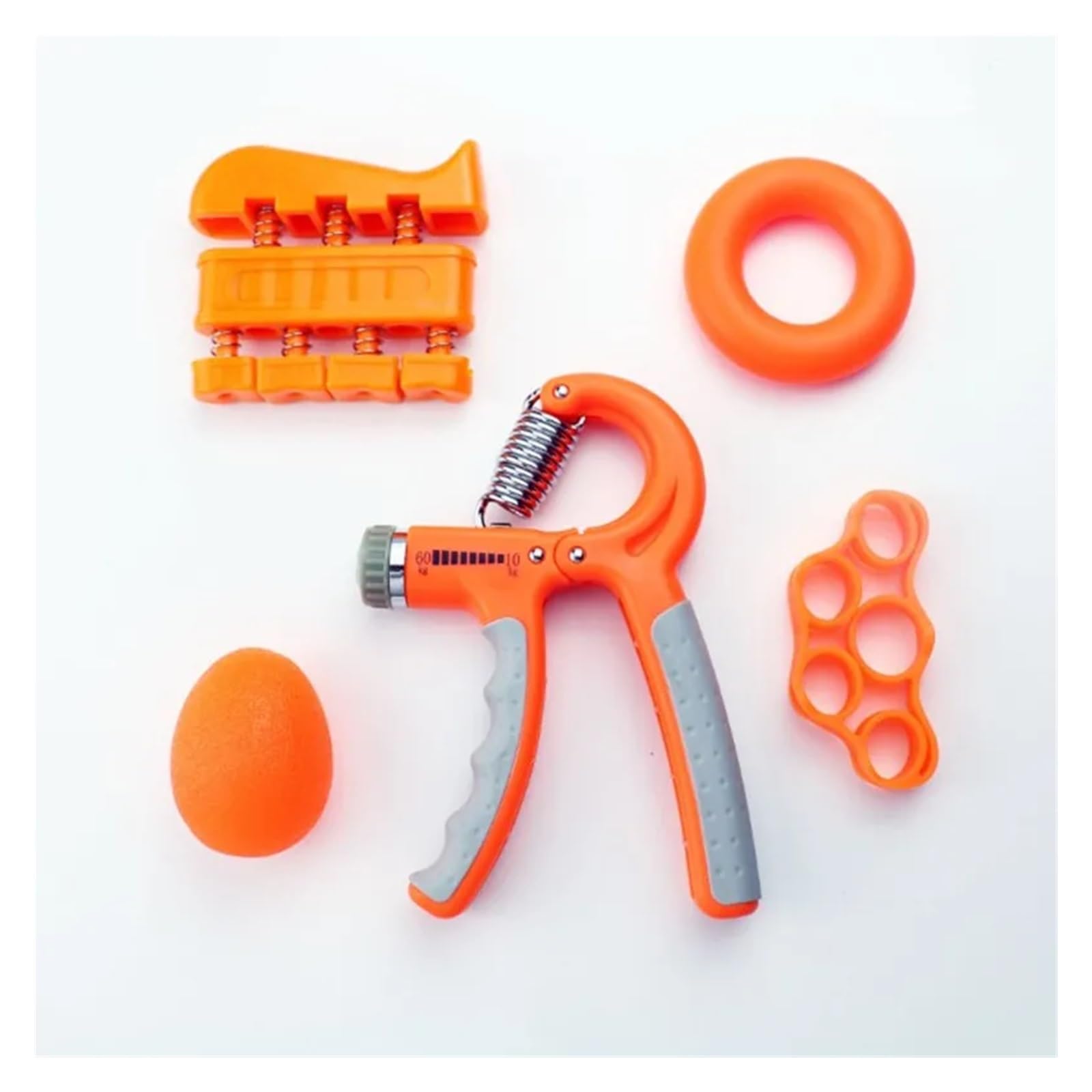 FLYIODFCXV Wrist trainer, Finger Forearm Strength Muscle Recovery Gripper Exerciser Trainer Ball Decompression(Orange 5pcs)