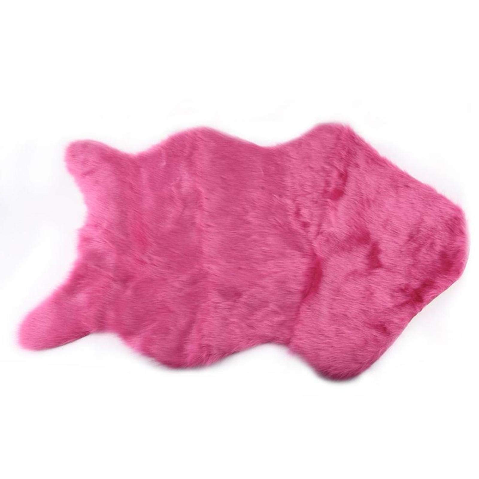 Coussin de siège en fausse peau de mouton rouge 60x90 cm pour déco de salon