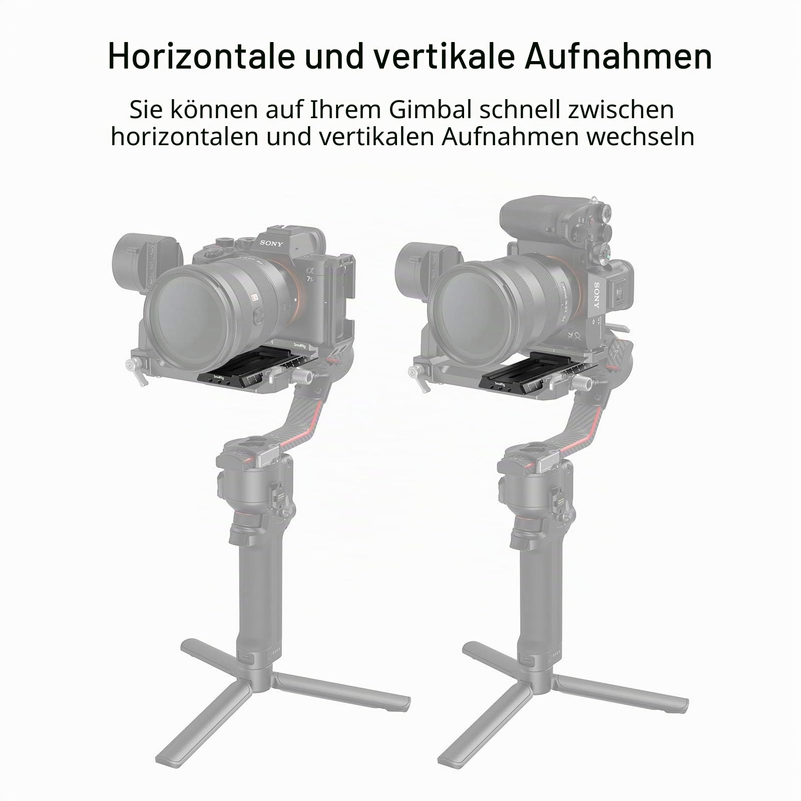 SMALLRIG RS 5/RS2/RSC2/RS3/RS3 Pro/RS4/RS4 Pro Quick Release Plate Schnellwechselplatte mit Arca-Swiss für DJI RS 2 / RSC 2 / RS 3 / RS 3 Pro/RS 4 / RS 4 Pro - 3061