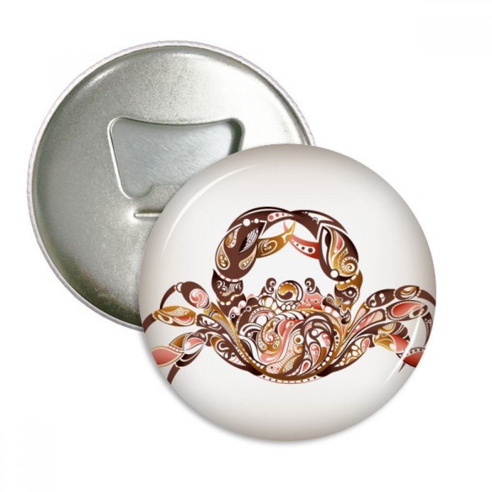 Ouvre-bouteille aimant crabe 3pcs pour frigo insigne rond
