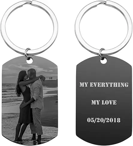 Customized Photo Keychains Free Engraving Picture/Calendar/dog tag Keychain...
