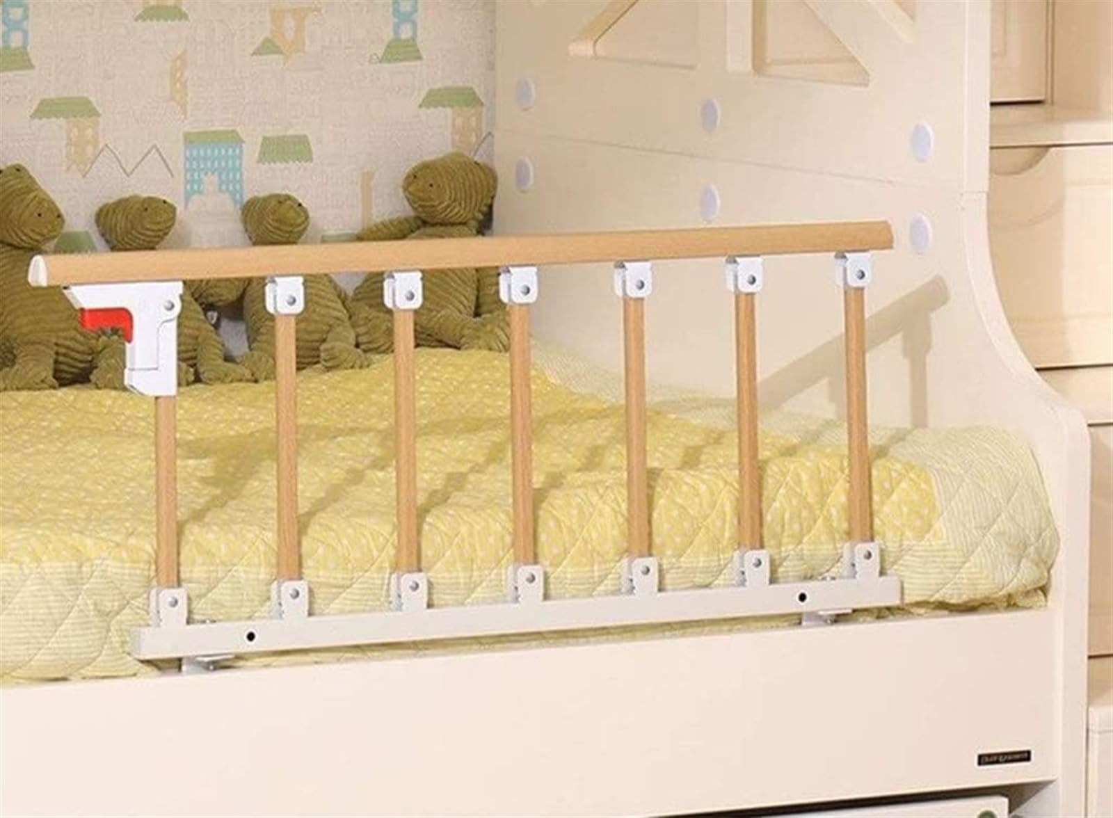 Barandillas de Cama para Personas Mayores, Protector de barandilla de Cama for Personas Mayores: barandilla Lateral Plegable Ajustable, manija de Barra de Parachoques con Agarre de Metal