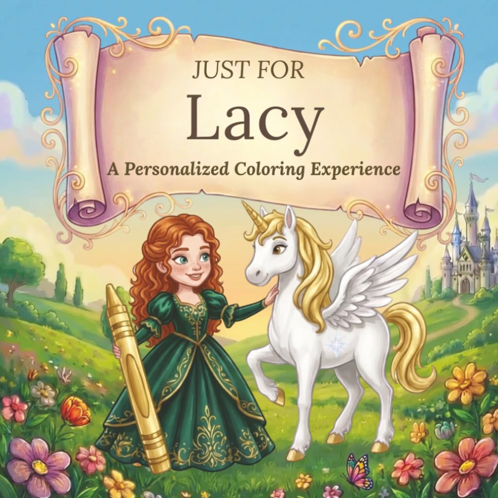Just for Lacy: A Personalized Coloring Experience: 50 total coloring pages | 28 coloring pages featuring Lacy’s name | 22 coloring pages themed for girls (Personalized Coloring Book Series)
