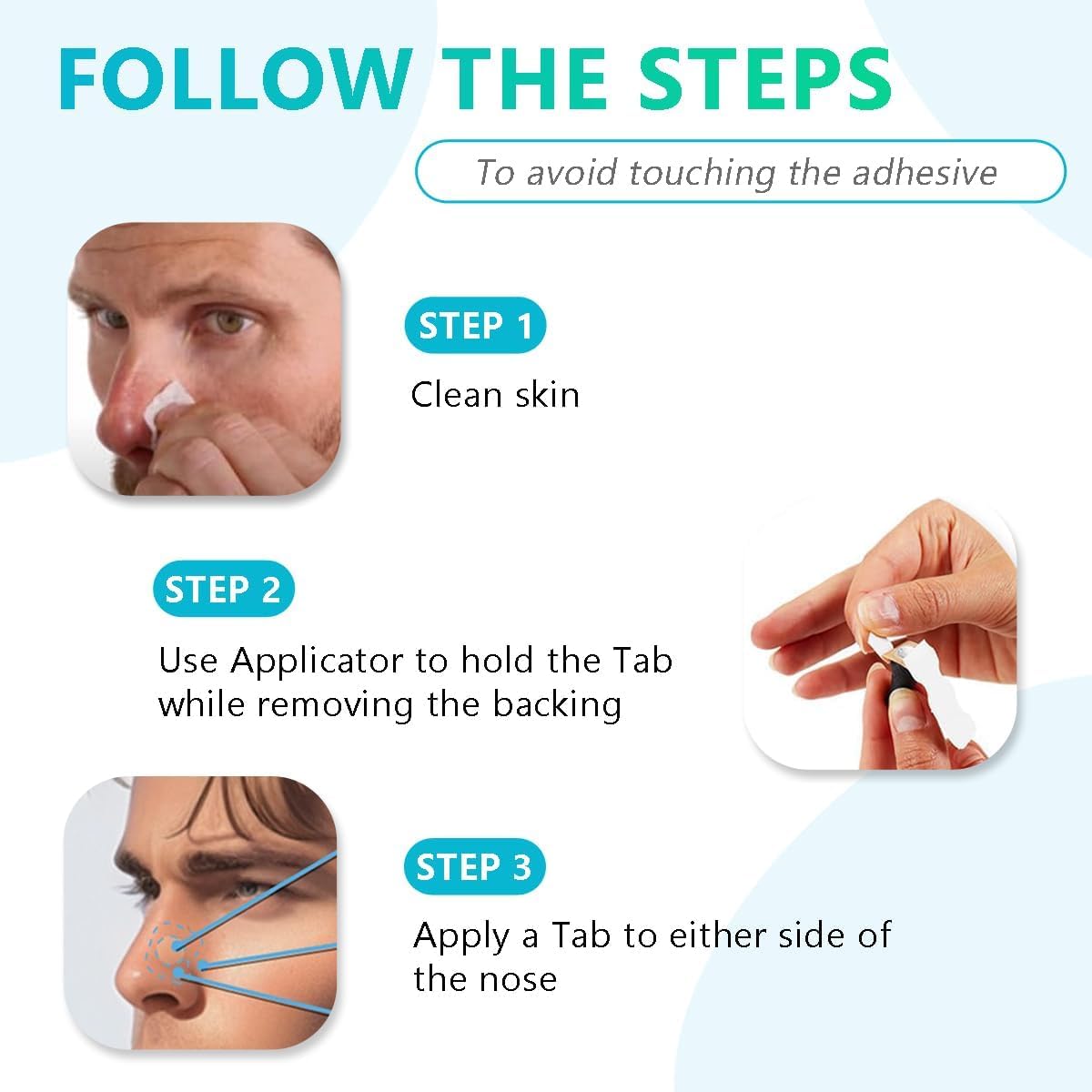 Magnetic Nasal Strips for Breathing and Anti-Snoring, Skin-Friendly Design for Men and Women (30 pairs) — view 7
