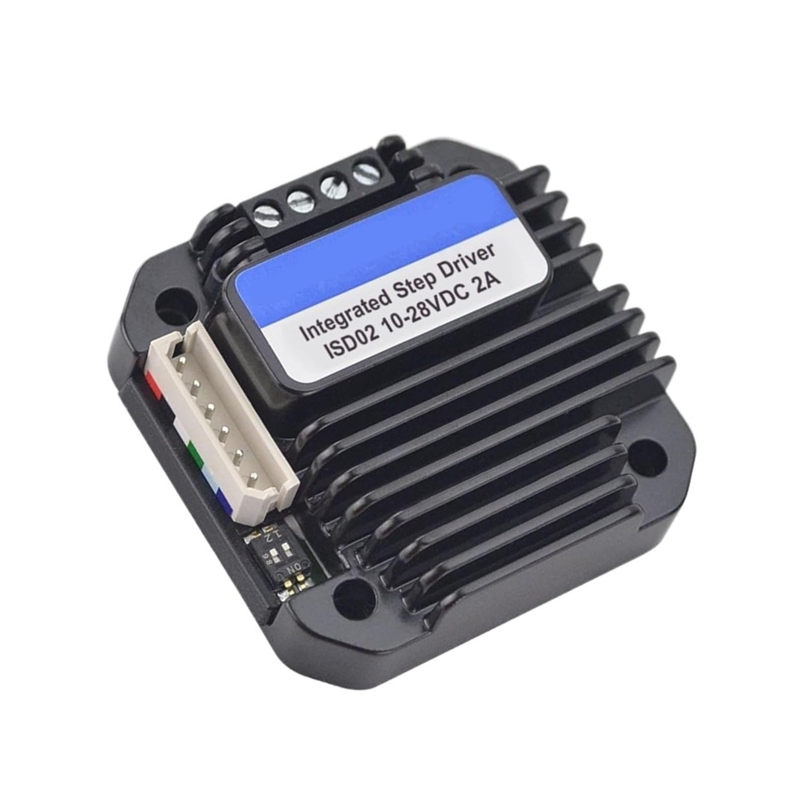 Controlador de motor paso a paso integrado, controlador de motor paso a paso ISD02 0-2A 10-28VDC for motor paso a paso Nema 8,11,14,17