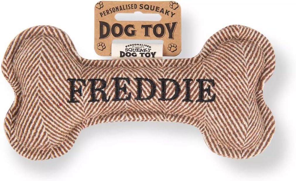 History & Heraldry Squeaky Bone Toy [Names A – J] Freddie