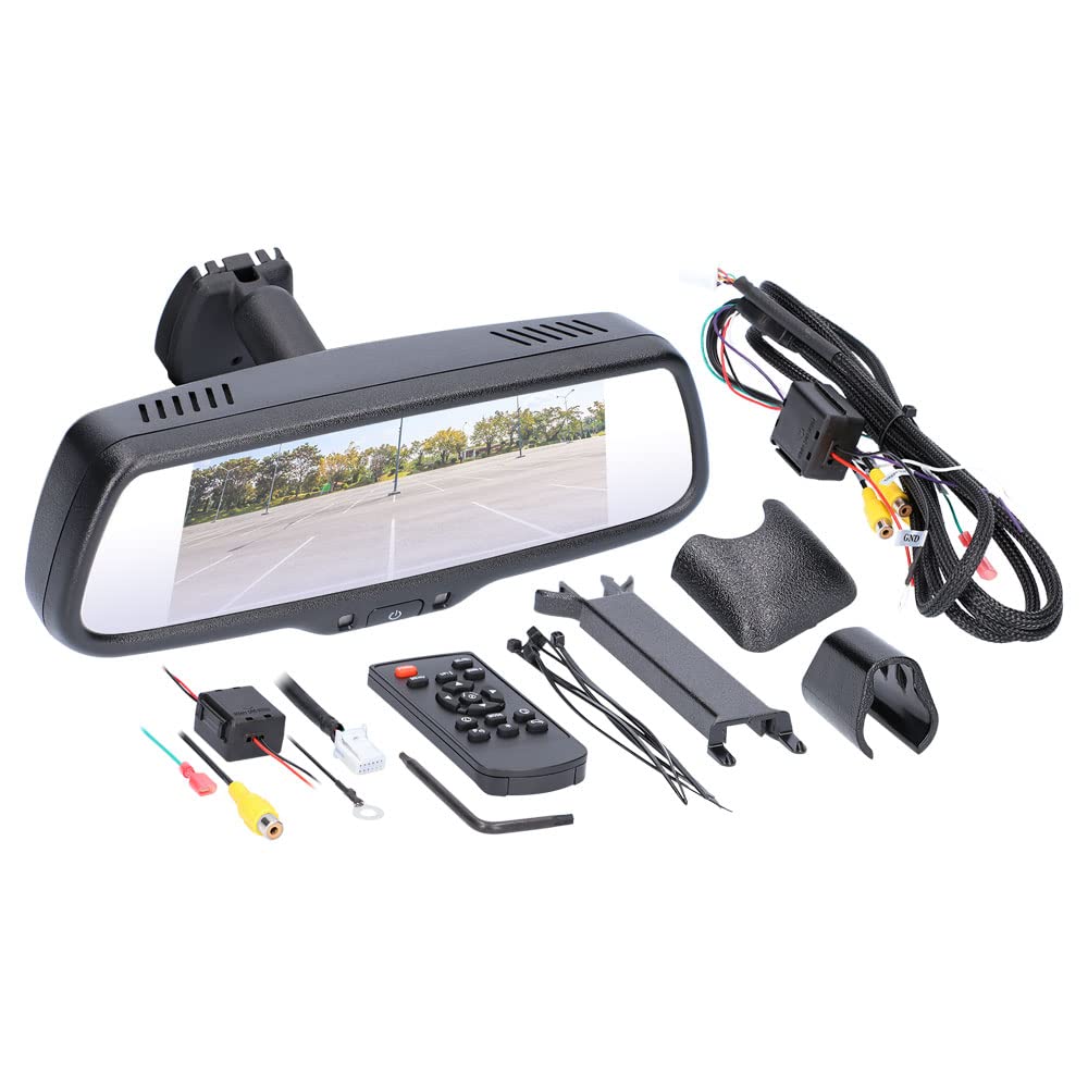 7 Inch Mirror/Monitor Single View with 3-Inputs - Universal