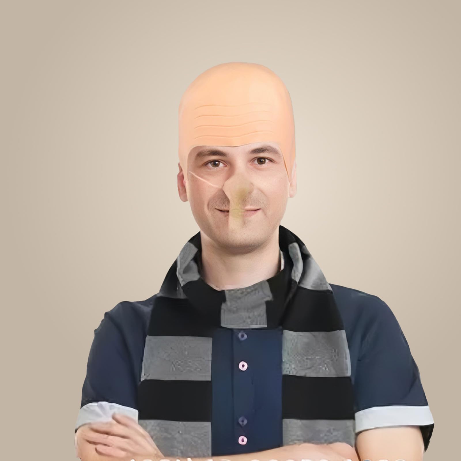 SSKHE 4 szt. Łysa Czapka Akcesoria dla Dorosłych, Łysa Czapka Kreskówka Cosplay Kostium Zestaw Akcesoriów, Filmowe Eleganckie Zestawy Strojów Akcesoria Cosplay dla Dorosłych, Halloween Odgrywanie Ról
