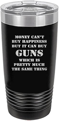 Miniatura 14 de Rogue River Tactical Taza divertida de caza de 20 onzas, taza de viaje con pistola de felicidad, con tapa de acero inoxidable, regalo para papá