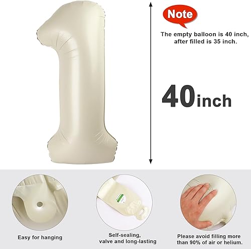 Vista 440 de Globo número 2 de 40 pulgadas, para decoración de cumpleaños y graduaciones, para niños y niñas (color verde claro)